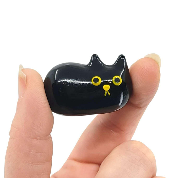 Figurine - Black Cat Lampwork Glass by Shang Daili