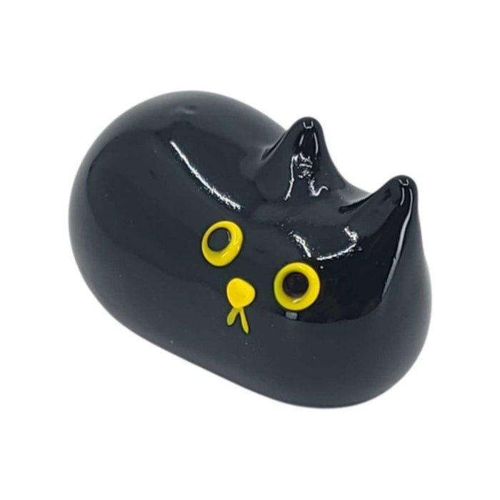 Figurine - Black Cat Lampwork Glass by Shang Daili