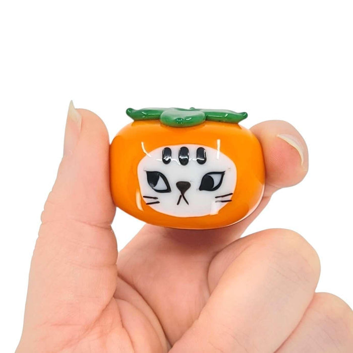 Figurine - Persimmon Kitty Lampwork Glass by Shang Daili