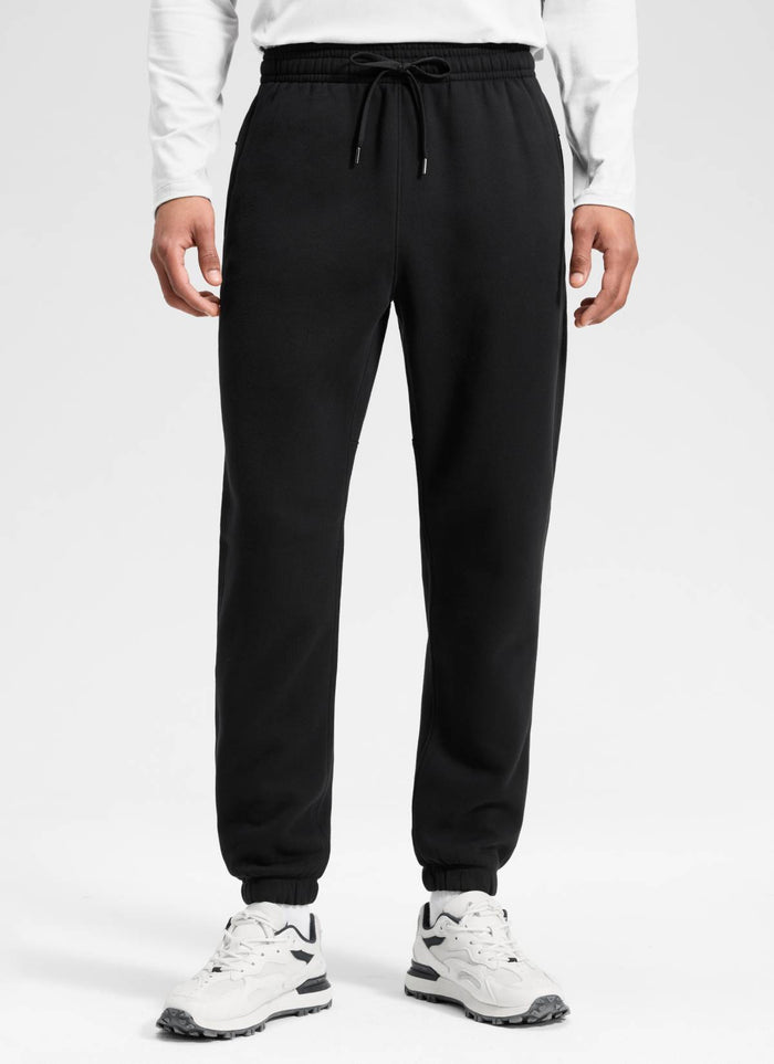 CRZ YOGA Mens Classic Fit Zipper Pockets Sweatpants 30" Black
