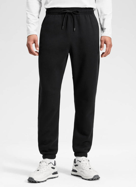 CRZ YOGA Mens Classic Fit Zipper Pockets Sweatpants 30" Black