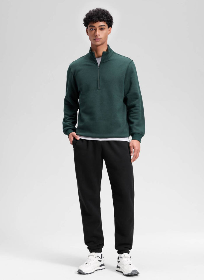 CRZ YOGA Mens Classic Fit Zipper Pockets Sweatpants 30" Black