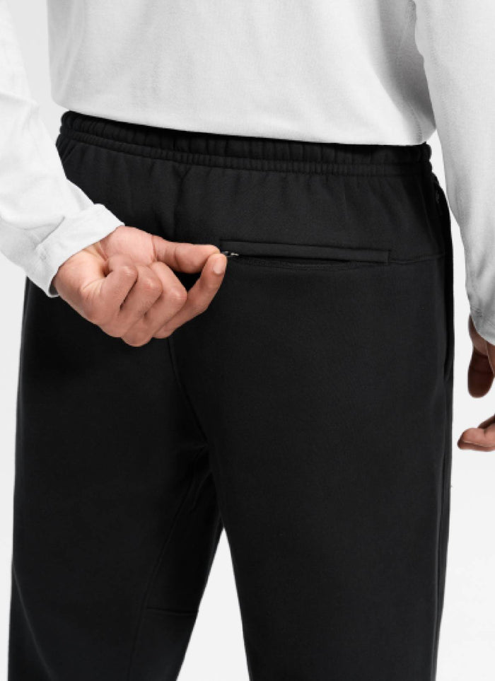 CRZ YOGA Mens Classic Fit Zipper Pockets Sweatpants 30" Black