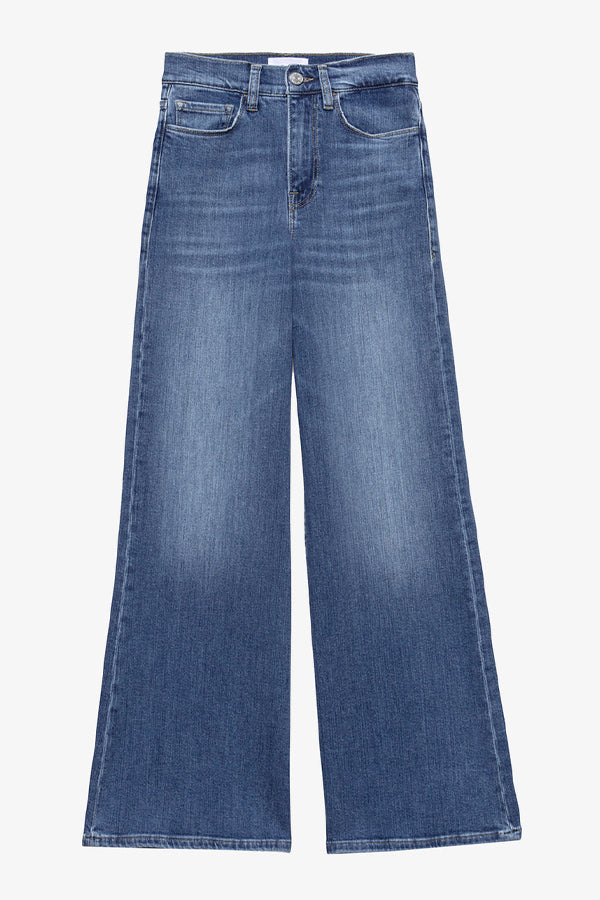 packshot image of the FRAME Le Slim Palazzo Jeans in Drizzle | Exclude | Still