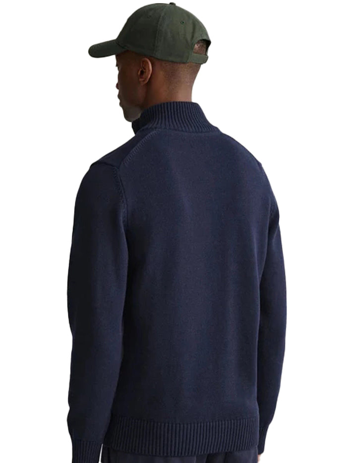 GANT_SWT_HALF_ZIP RAWDENIM RAWDENIM