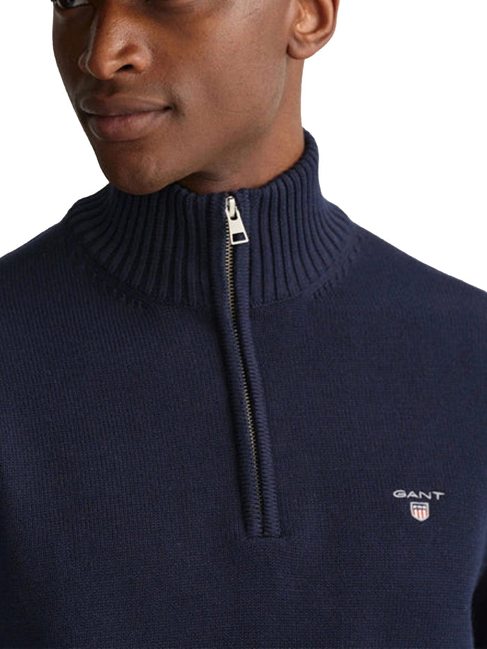 GANT_SWT_HALF_ZIP RAWDENIM RAWDENIM