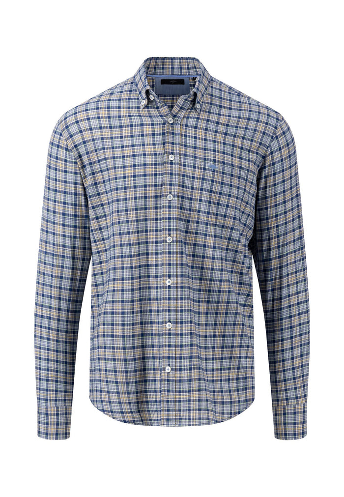 Gemustertes Hemd mit Button-Down-Kragen