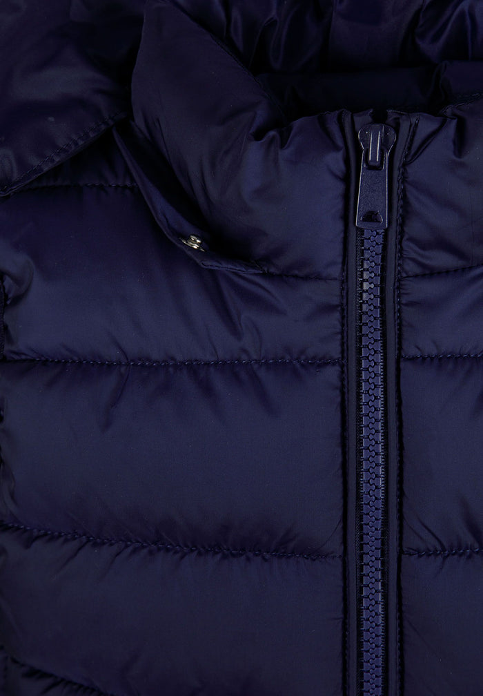 Quilted Gilet Navy Detachable Hood - 5