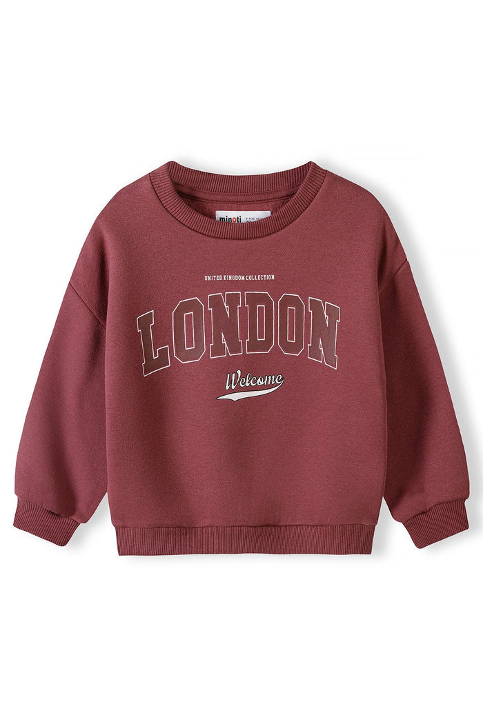 Crew Sweatshirt London Print Burgundy - 2