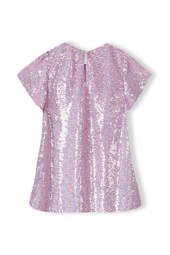 Sequin Party Dress, Pink, Short Sleeve - 3