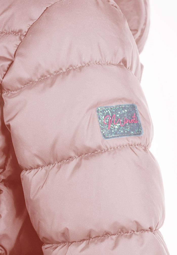 Quilted Puffer Jacket, Pink, Hooded - 6