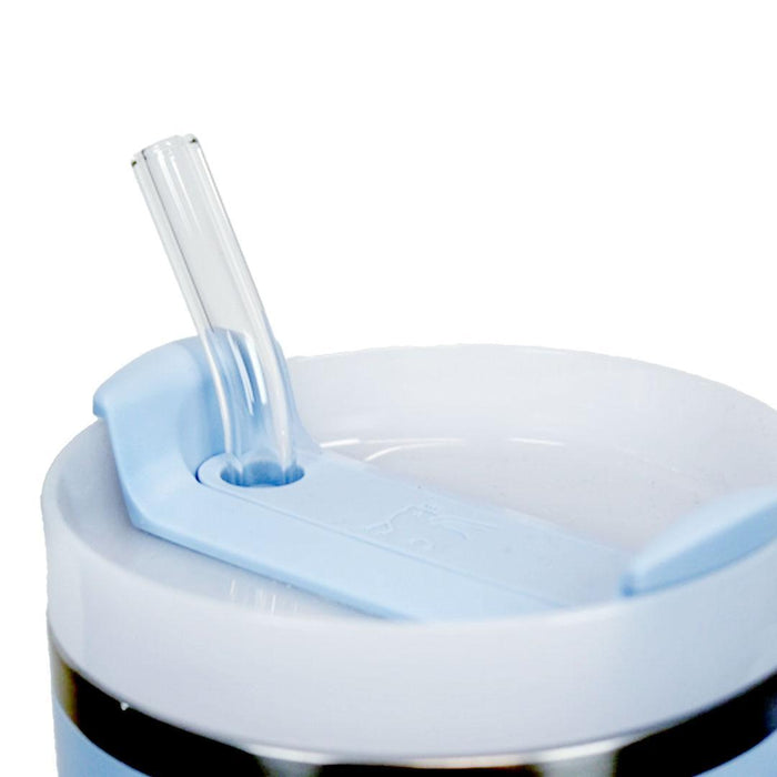 Glass Straw - Bent XL - 12 Inch for 40-44 oz Cups and Water Bottles by DrinkingStraws.Glass