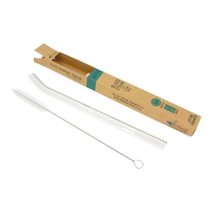 Glass Straws - Smoothie - Bent (Single) by DrinkingStraws.Glass