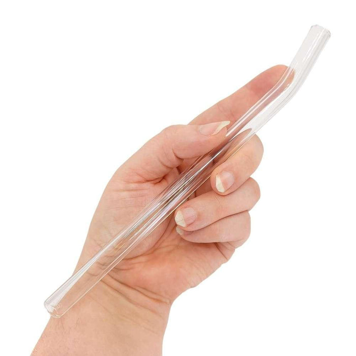 Glass Straws - Smoothie - Bent (Single) by DrinkingStraws.Glass