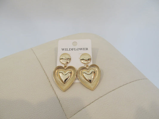 Gold Heart Earrings