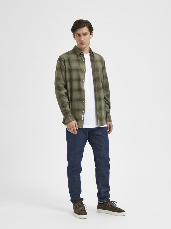 Green Check Full Sleeves Shirt