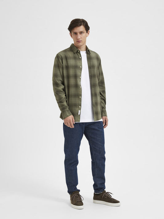 Green Check Full Sleeves Shirt