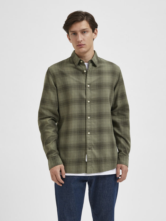 Green Check Full Sleeves Shirt