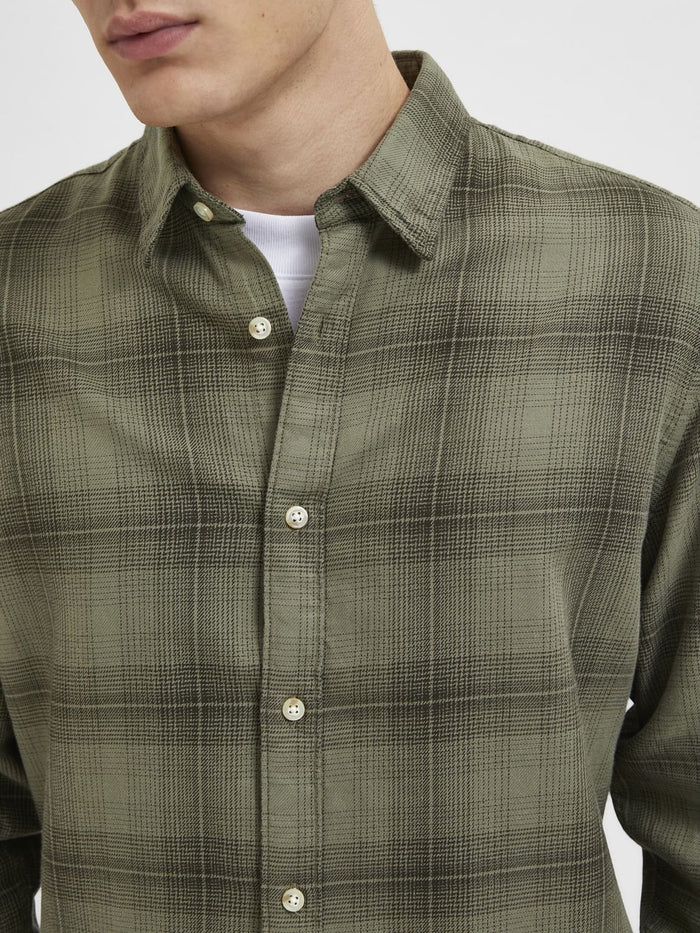 Green Check Full Sleeves Shirt