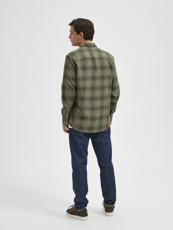 Green Check Full Sleeves Shirt