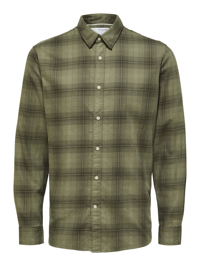 Green Check Full Sleeves Shirt