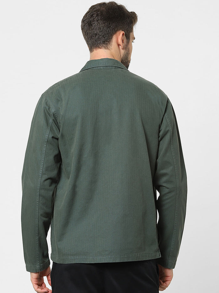 Green Full Sleeves Overshirt