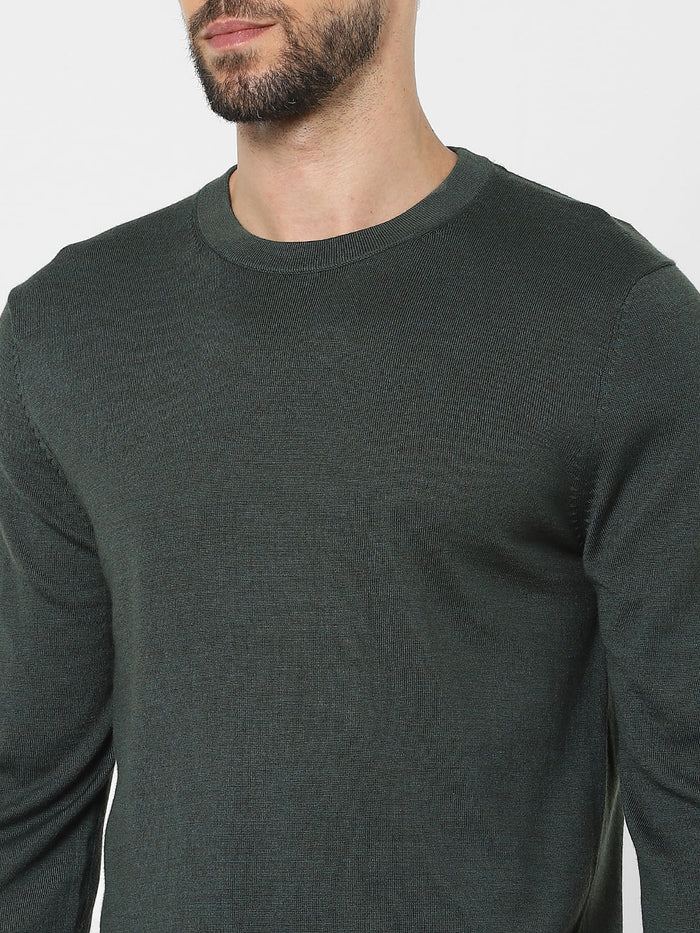 Green Knit Pullover
