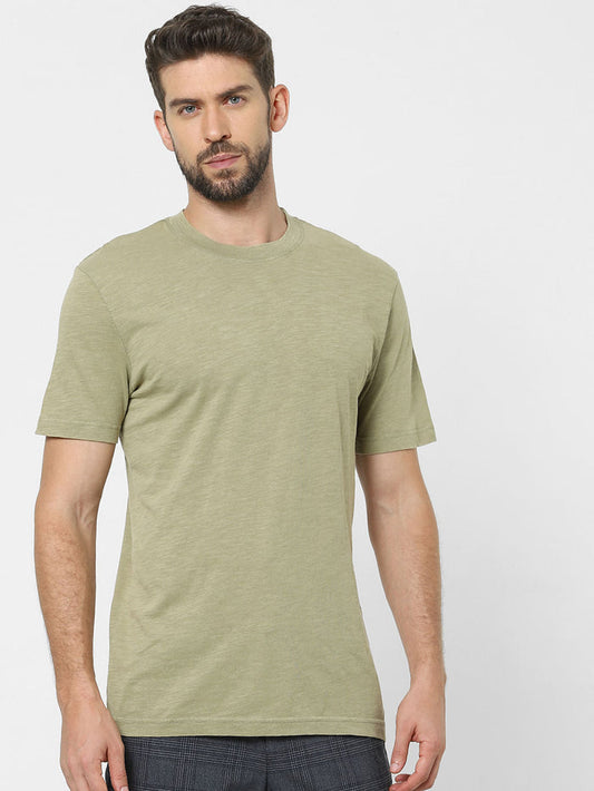Green Organic Cotton Crew Neck T-Shirt