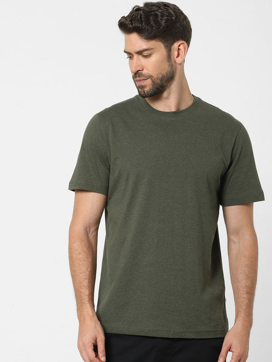 Green Organic Cotton Crew Neck T-Shirt