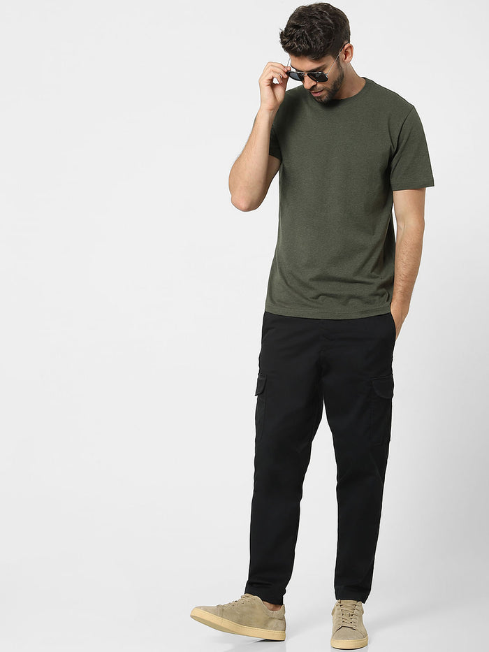 Green Organic Cotton Crew Neck T-Shirt
