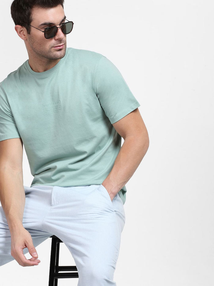 Green Organic Cotton Crew Neck T-Shirt