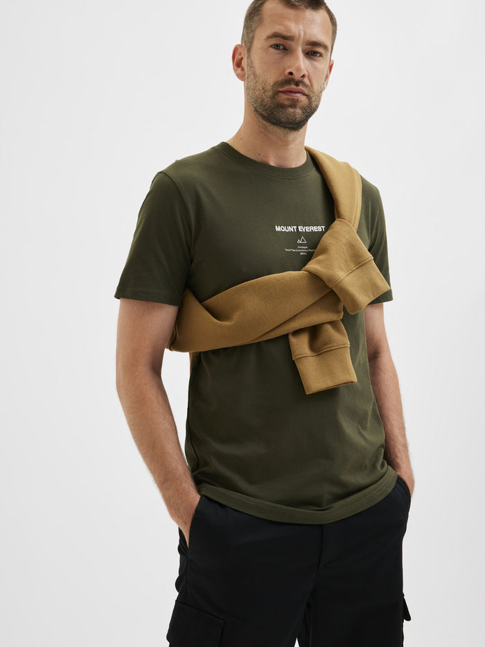 Green Organic Cotton Crew Neck T-Shirt