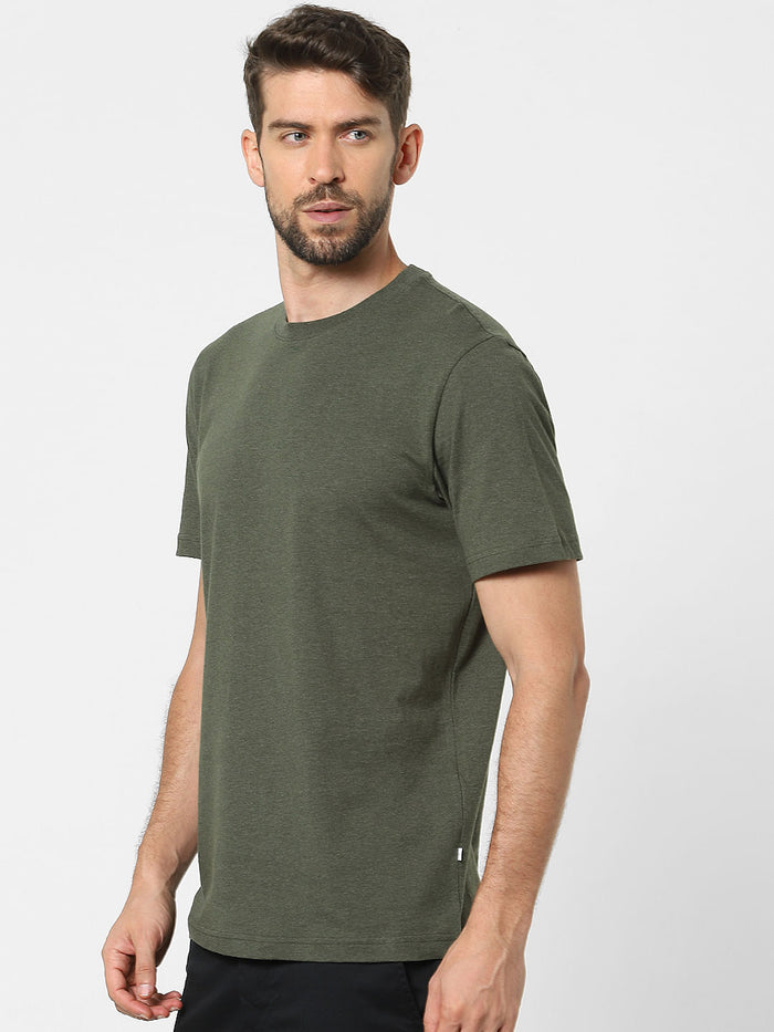 Green Organic Cotton Crew Neck T-Shirt