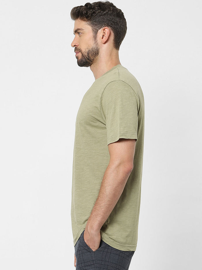 Green Organic Cotton Crew Neck T-Shirt