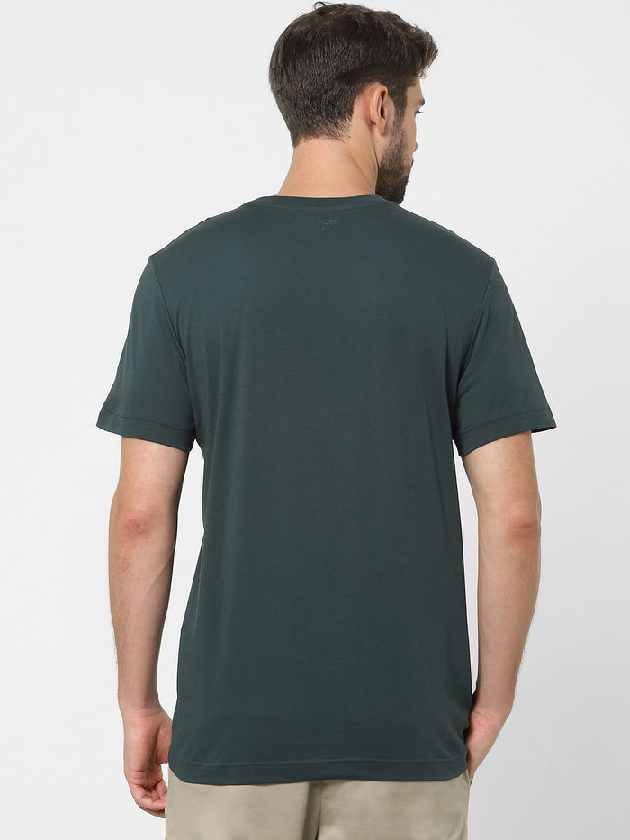 Green Organic Cotton Crew Neck T-Shirt