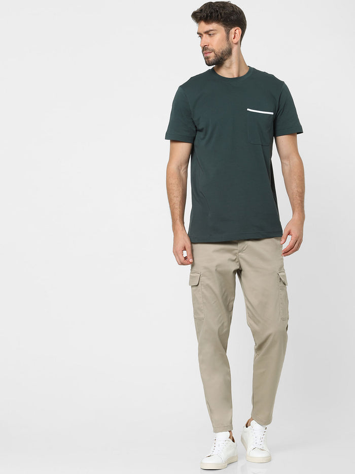 Green Organic Cotton Crew Neck T-Shirt