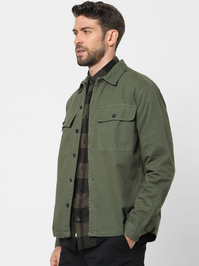 Green Organic Cotton Overshirt