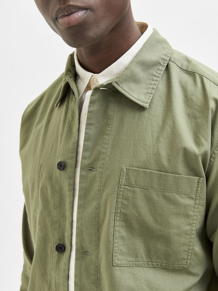 Green Organic Cotton Overshirt