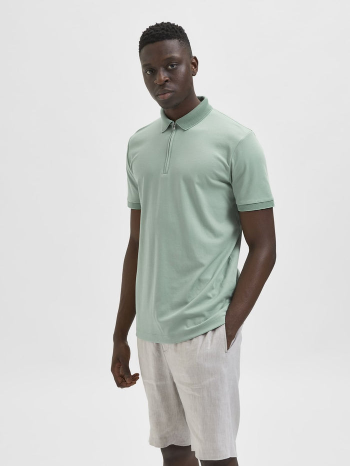 Green Organic Cotton Polo Neck T-Shirt