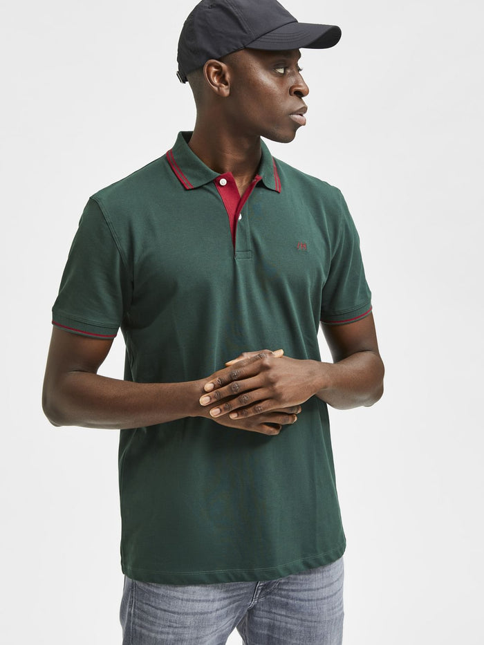 Green Organic Cotton Polo Neck T-Shirt