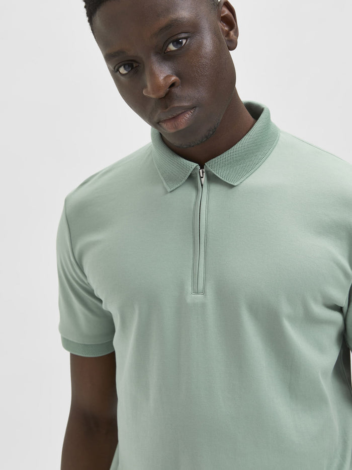 Green Organic Cotton Polo Neck T-Shirt