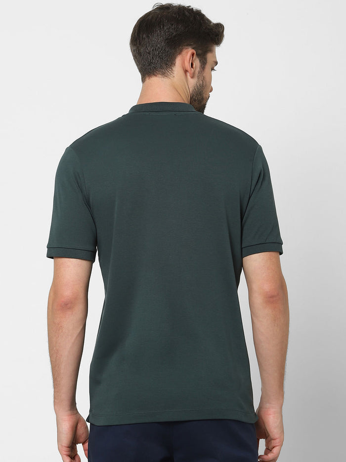 Green Organic Cotton Polo Neck T-Shirt