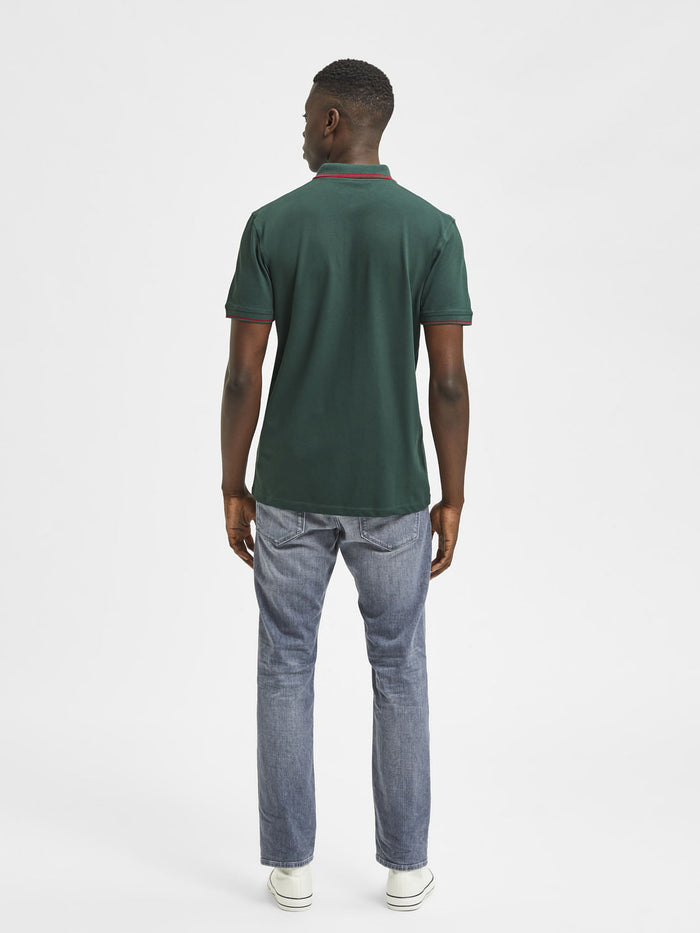 Green Organic Cotton Polo Neck T-Shirt