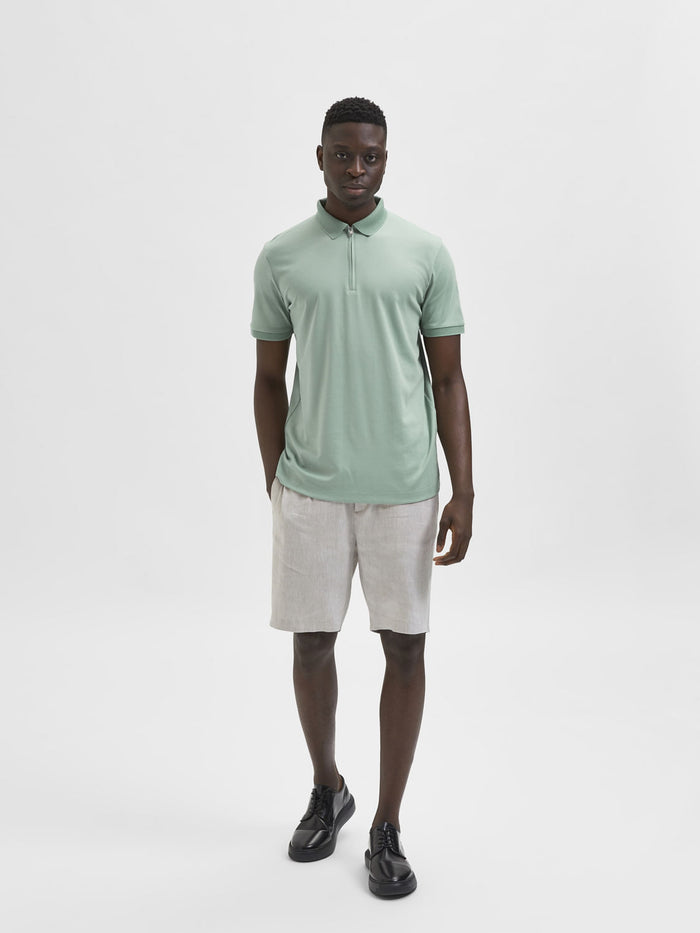 Green Organic Cotton Polo Neck T-Shirt