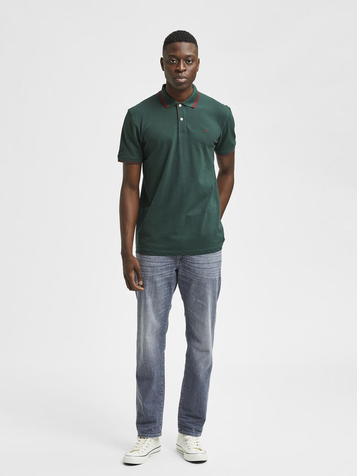 Green Organic Cotton Polo Neck T-Shirt