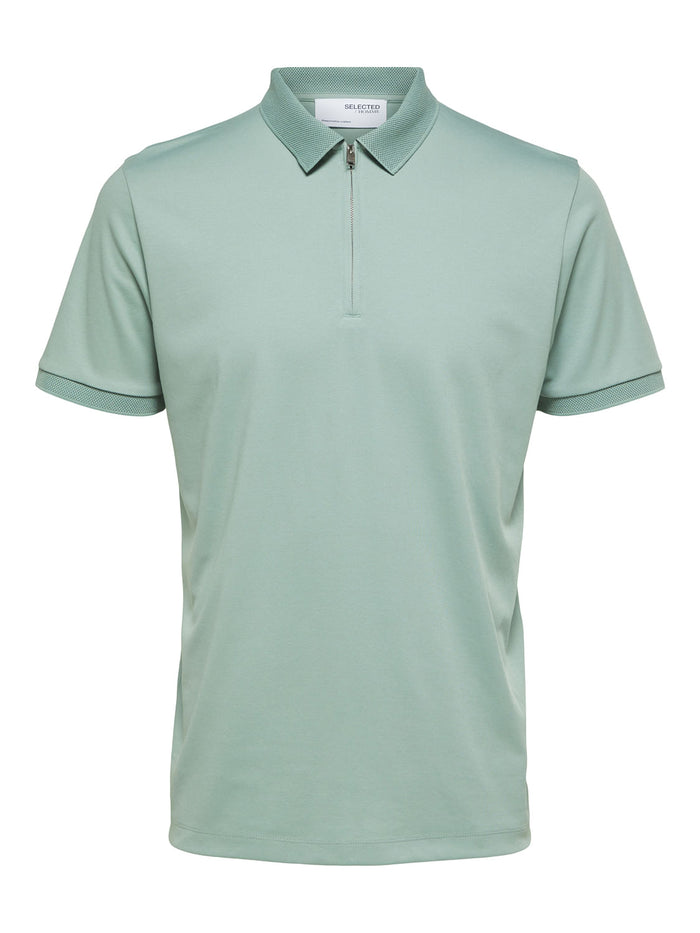 Green Organic Cotton Polo Neck T-Shirt