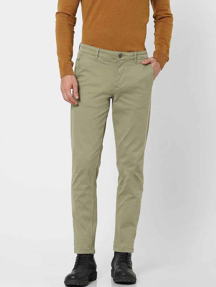 Green Organic Cotton Slim Fit Chinos