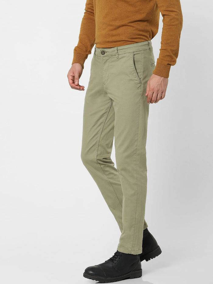 Green Organic Cotton Slim Fit Chinos