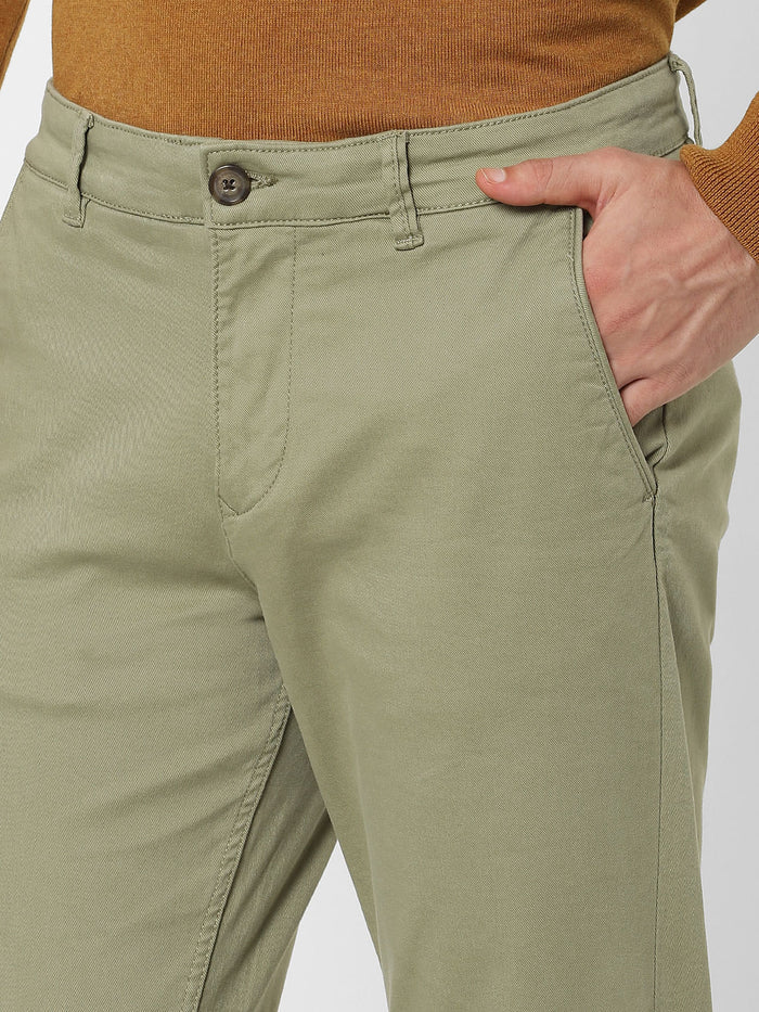 Green Organic Cotton Slim Fit Chinos