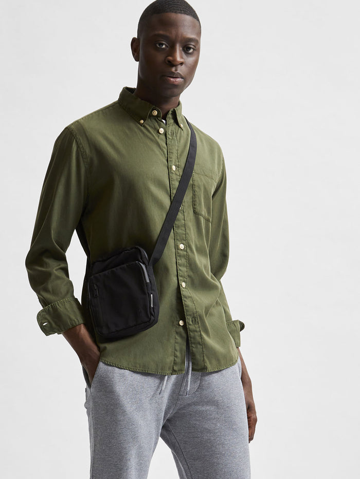 Green Solid Full Sleeves Shirt